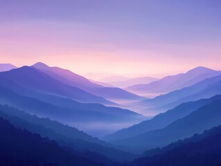 Fototapeta premium Purple Mountain Landscape.