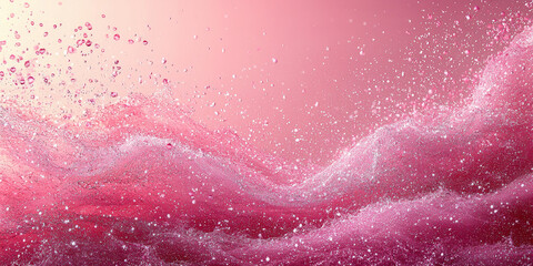 Obraz premium Pink water splash with droplets