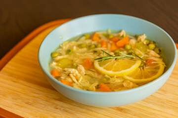 Chicken Soup with Lemon and Orzo - Cozy Homemade Cooking