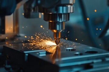 High precision CNC machining center working  operator machining die metal mold process