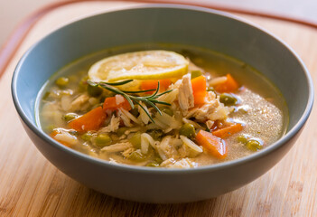 Chicken Soup with Lemon and Orzo - Cozy Homemade Cooking