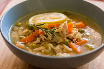 Chicken Soup with Lemon and Orzo - Cozy Homemade Cooking