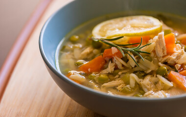Chicken Soup with Lemon and Orzo - Cozy Homemade Cooking