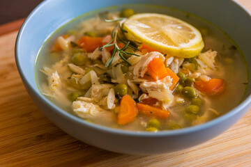 Chicken Soup with Lemon and Orzo - Cozy Homemade Cooking