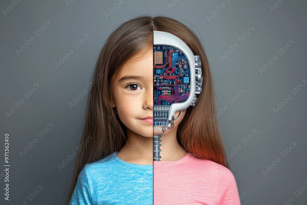 Poster transhumanist ethics virtual reality sensor fusion photonic computing and autonomous vehicles girl w