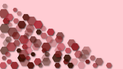 Modern abstract hexagon pattern in hues on a light and dark background, perfect for tech and minimalist designs.