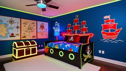 "Minimalist Charm: A Modern Children’s Room that Combines Functionality with Playful Sophistication