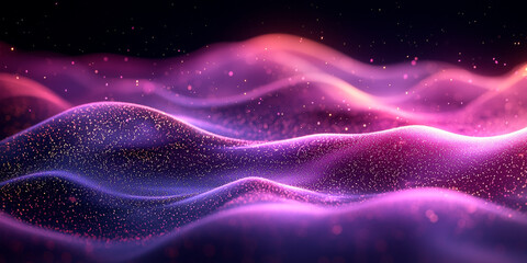 Obraz premium Abstract background with glowing particles and vibrant colors.