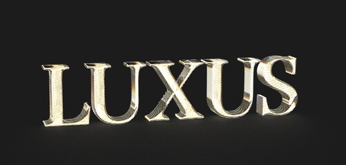 Obraz premium Elegant Glass Text Representation of the Word 'Luxus'
