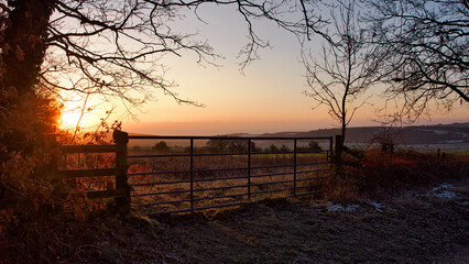 Sunrise iover the gate