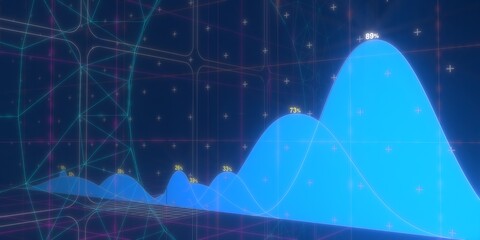 Abstract Data Visualization with Colorful Graphs and Percentages