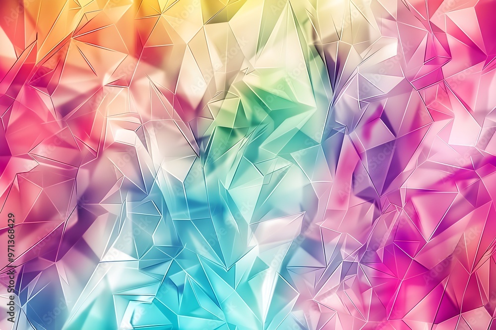Poster a vibrant and intricate mosaic composed of countless shimmering gemstones in various colors and shap