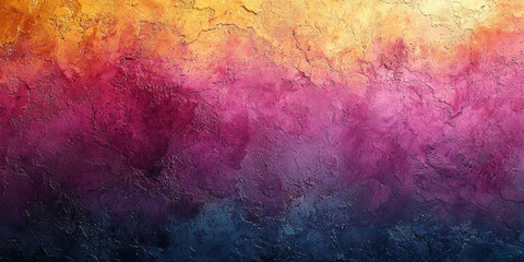 Obraz premium Textured wall with a gradient of colors from yellow to blue.