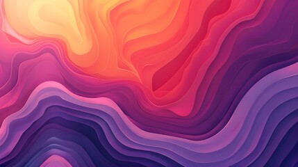 A vibrant and dynamic abstract artwork featuring swirling, layered colors reminiscent of a sunset. The warm hues and fluid forms create a captivating and uplifting visual experience.