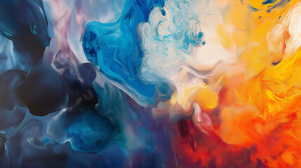 Abstract background forming colorful swirling fluid shapes