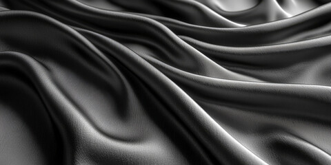 Obraz premium Abstract black satin fabric texture.