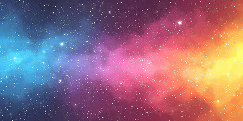 Obraz premium A colorful galaxy with a swirling nebula and bright stars.