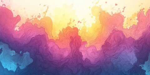 Abstract colorful background with swirling shapes.