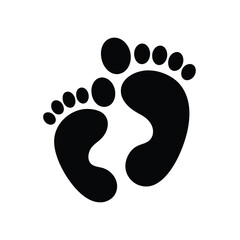 Baby footprints vector collection.