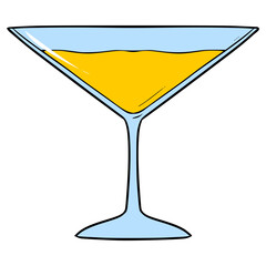 elegant drinking glasses illustration hand drawn isolated vector