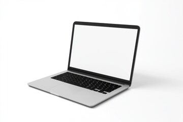 Isolated laptop with empty space on white background