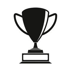 Trophy vector illustration, victory trophy vector graphic.