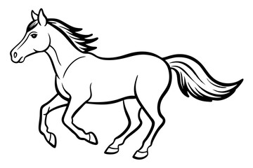 running horse silhouette, galloping horse silhouette vector, horse icon vector
