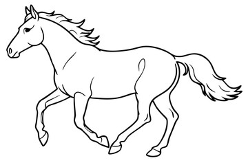 running horse silhouette, galloping horse silhouette vector, horse icon vector
