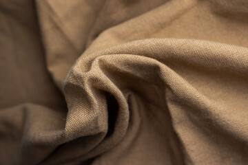 Close up shot of fabric material with different shapes. Textile background 
