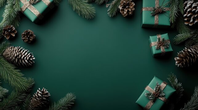 A green background with three green boxes on it