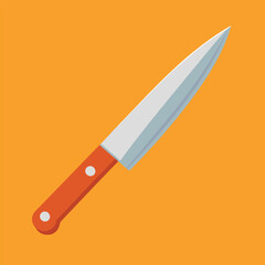 Basic kitchen knife icon vector illustration.
