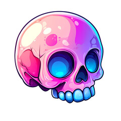 A Vibrant and Colorful Skull Illustration Capturing the Essence of a Playful and Artistic Vision