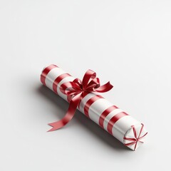 Christmas cracker, ready to be popped, 3D illustration, copy space for text,