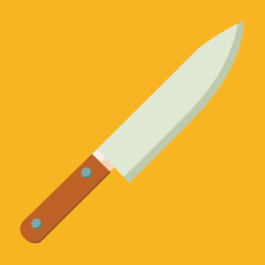 Basic kitchen knife icon vector illustration.
