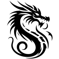 Dragon tattoo silhouette