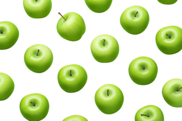 PNG Green apple slices pattern green backgrounds fruit.
