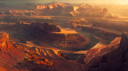 Canyon's Embrace: Golden Hour at Dead Horse Point State Park