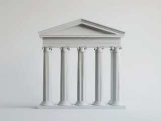 Obraz premium White pillar building background