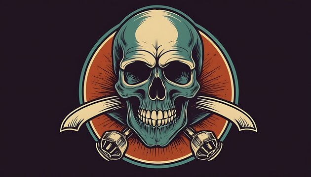 a skull with butterflies and flowers,A human skull with florals and butterlies. Anatomical vintage illustration.Generative AI,butterfly, flower, bone, skull, 1345