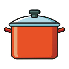 Cooking Pot Vector illustration.
