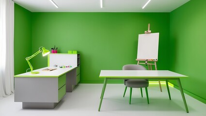 3d render of a contemporary living room interior