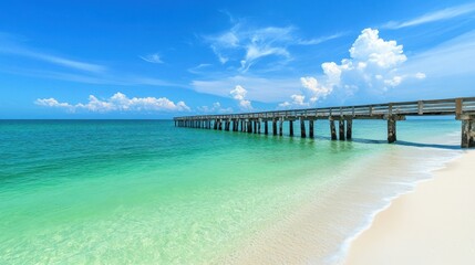 Fototapeta premium The Stunning Beachfront Pier
