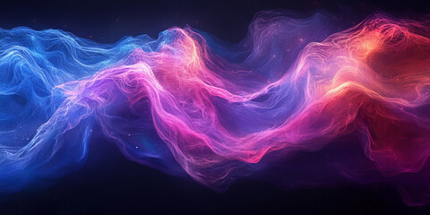 Fototapeta premium Abstract swirling colors on a dark background.