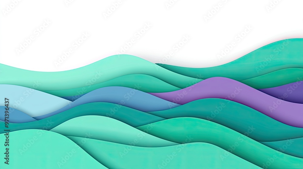 Aufkleber abstract waves in soft colors create a soothing visual effect.