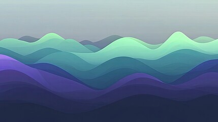 Fototapeta premium Abstract waves in soft colors creating a tranquil and serene landscape.