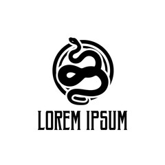 Snake silhouette vector logo template