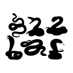 simple vector snake silhouette illustration