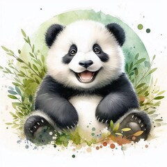 Naklejka premium Großer Pandabär