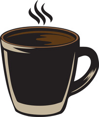 Stylish colorful coffee vector illustrator