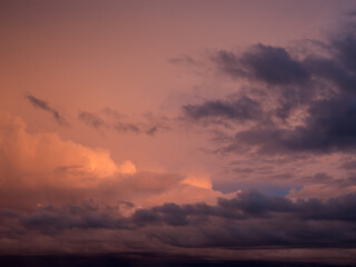 sky with clouds at dawn